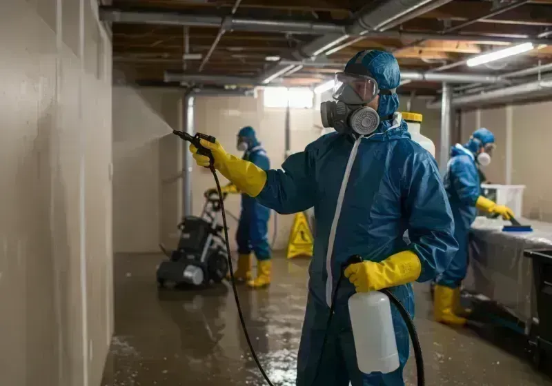 Basement Sanitization and Antimicrobial Treatment process in Goldendale, WA