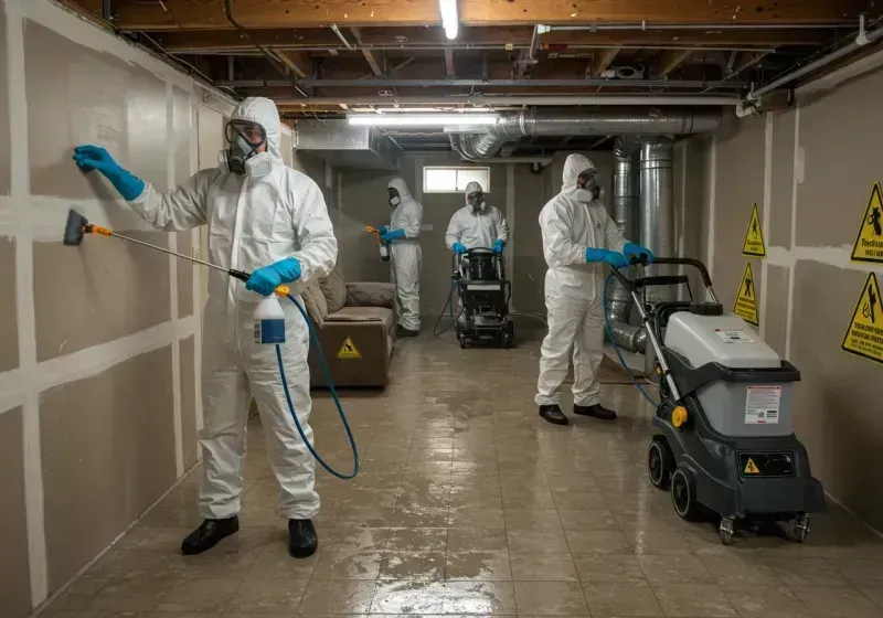 Basement Moisture Removal and Structural Drying process in Goldendale, WA